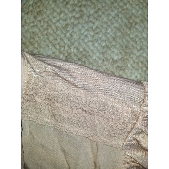 NWT Womens Top-DEMOCRACY-lt pink embroidered button-up BOHO fairy balloon slv-XL - Picture 4 of 7